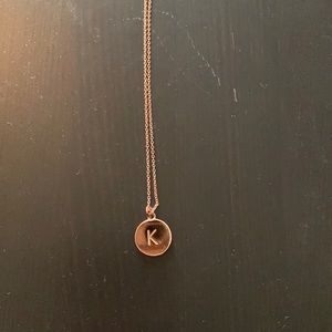 Kate Spade Rose Gold K necklace